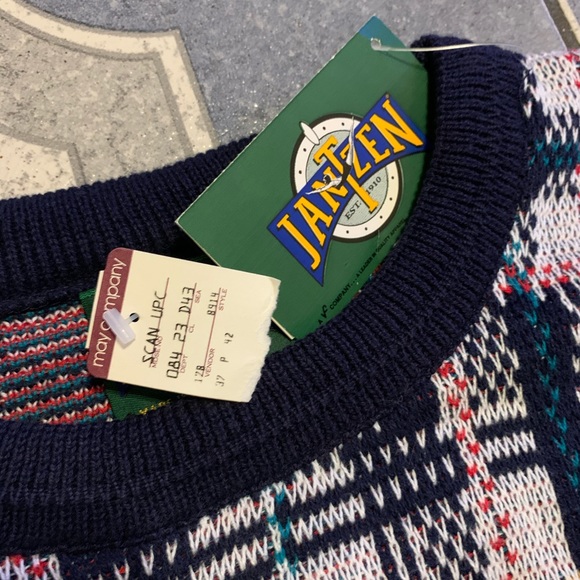 NWT Vintage Jantzen Plaid Crewneck Sweater Sz M - Picture 3 of 4